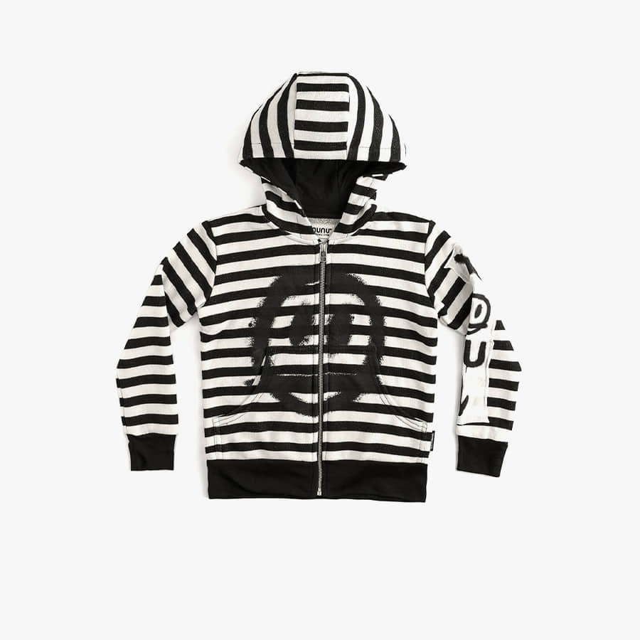 STRIPED PATCH HOODIE